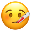 emoji with thermometer in mouth